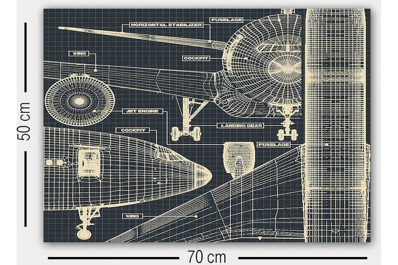 Dekorativ Canvastavla 50x70 cm - Flerfärgad - Inredning - Tavlor & posters - Canvastavla