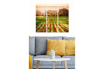 Dekorativ MDF-målning 3-Delar 20x50 cm - Flerfärgad - Inredning - Tavlor & posters - Canvastavla