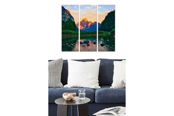 Dekorativ MDF-målning 3-Delar 20x50 cm - Flerfärgad - Inredning - Tavlor & posters - Canvastavla