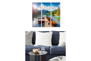 Dekorativ MDF-målning 3-Delar 20x50 cm - Flerfärgad - Inredning - Tavlor & posters - Canvastavla