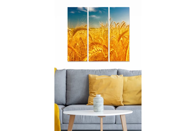 Dekorativ MDF-målning 3-Delar 20x50 cm - Flerfärgad - Inredning - Tavlor & posters - Canvastavla