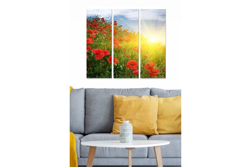 Dekorativ MDF-målning 3-Delar 20x50 cm - Flerfärgad - Inredning - Tavlor & posters - Canvastavla