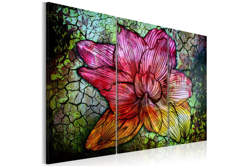 Tavla A Rainbow-Hued Abstract Flower 60x40 - Artgeist sp. z o. o. - Inredning - Tavlor & posters - Canvastavla