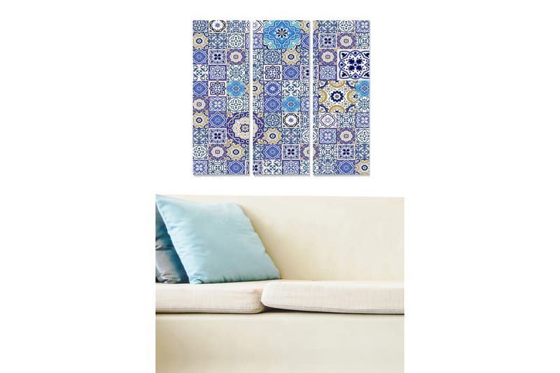 Tavla Abstract 3-Pack Flerfärgad 20X50 - 20x50 cm - Inredning - Tavlor & posters - Canvastavla