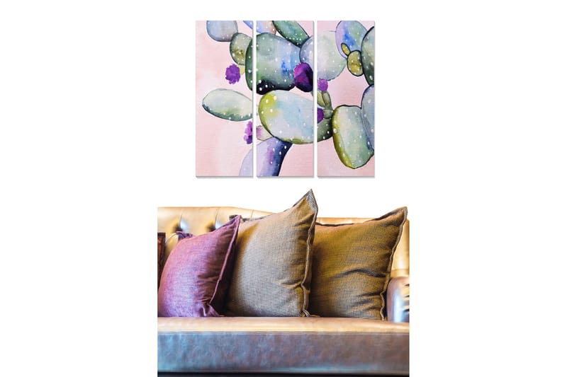 Tavla Abstract 3-Pack Flerfärgad 20X50 - 20x50 cm - Inredning - Tavlor & posters - Canvastavla