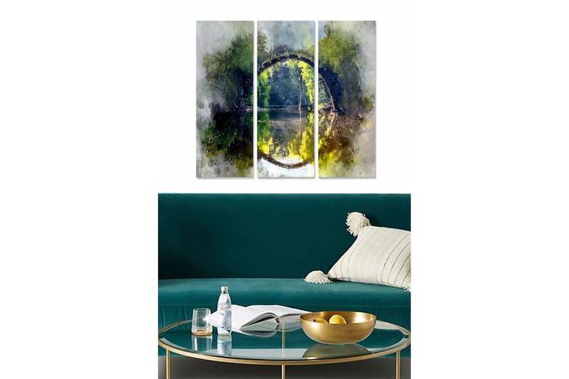 Tavla Abstract 3-Pack Flerfärgad 20X50 - 20x50 cm - Inredning - Tavlor & posters - Canvastavla