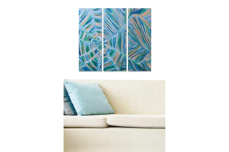 Tavla Abstract 3-Pack Flerfärgad 20X50 - 20x50 cm - Inredning - Tavlor & posters - Canvastavla