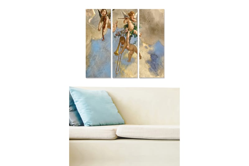 Tavla Abstract 3-Pack Flerfärgad 20X50 - 20x50 cm - Inredning - Tavlor & posters - Canvastavla