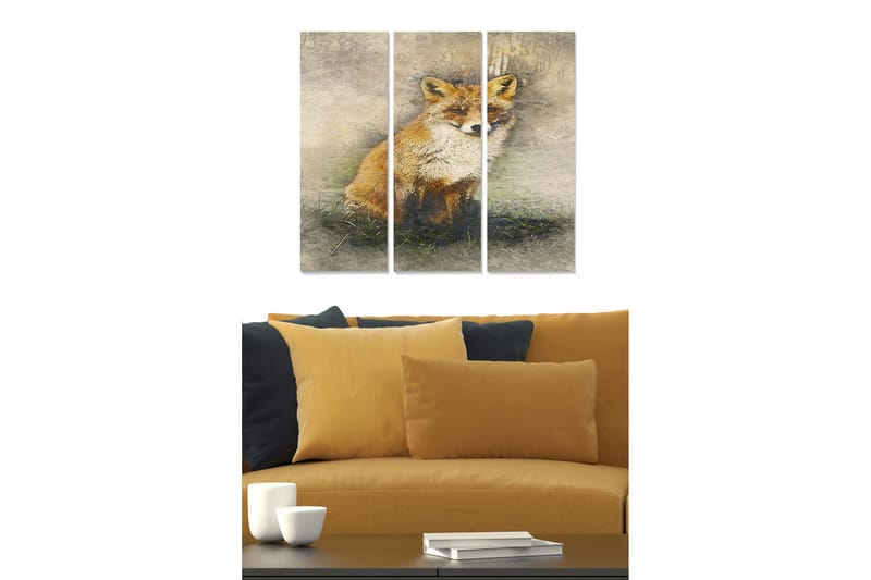 Tavla Animal 3-Pack Flerfärgad 20X50 - 20x50 cm - Inredning - Tavlor & posters - Canvastavla