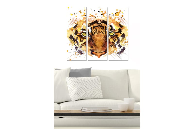 Tavla Animal 3-Pack Flerfärgad 20X50 - 20x50 cm - Inredning - Tavlor & posters - Canvastavla