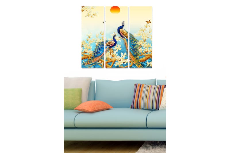 Tavla Animal 3-Pack Flerfärgad 20X50 - 20x50 cm - Inredning - Tavlor & posters - Canvastavla