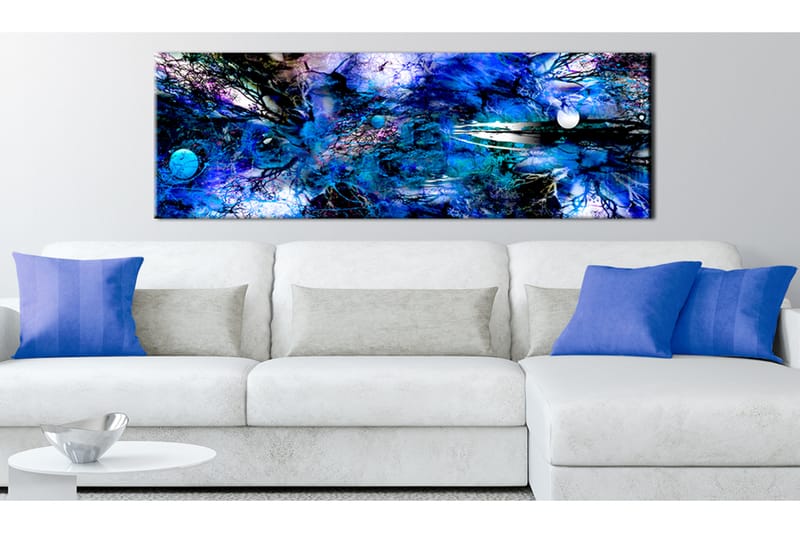 Tavla Blue Artistic Chaos 150x50 - Artgeist sp. z o. o. - Inredning - Tavlor & posters - Canvastavla