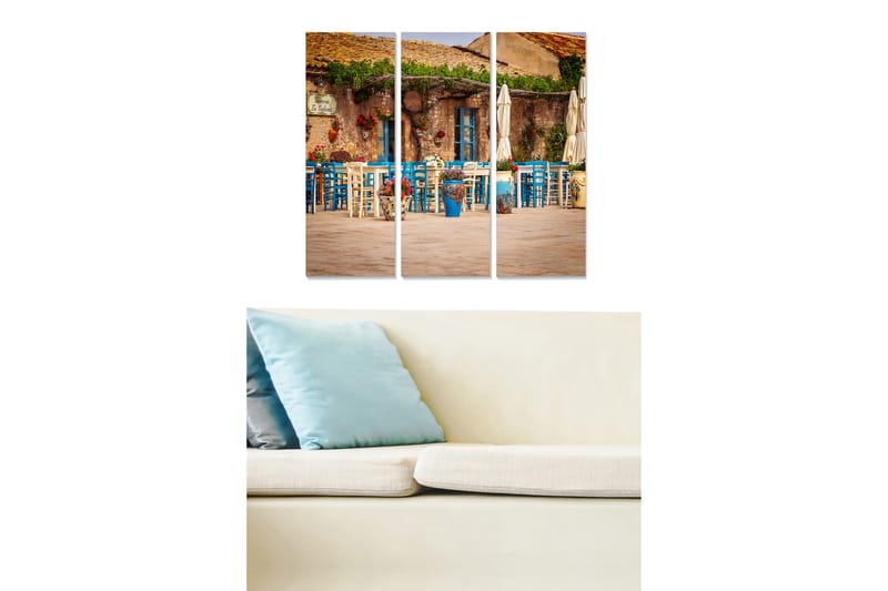 Tavla Building 3-Pack Flerfärgad 20X50 - 20x50 cm - Inredning - Tavlor & posters - Canvastavla