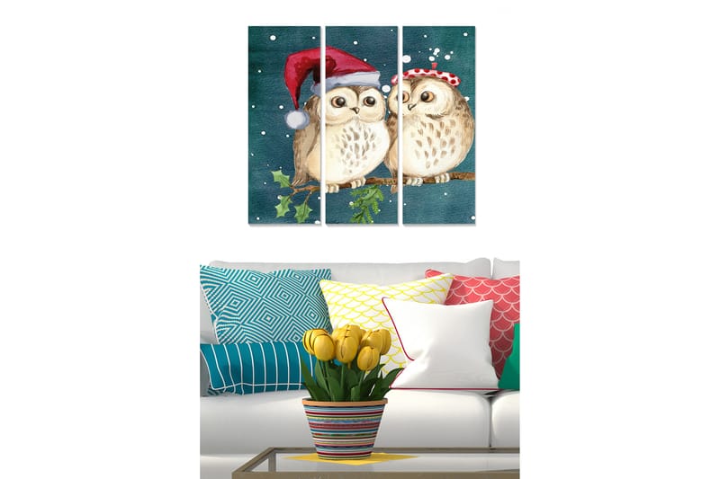 Tavla Christmas 3-Pack Flerfärgad 20X50 - 20x50 cm - Inredning - Tavlor & posters - Canvastavla