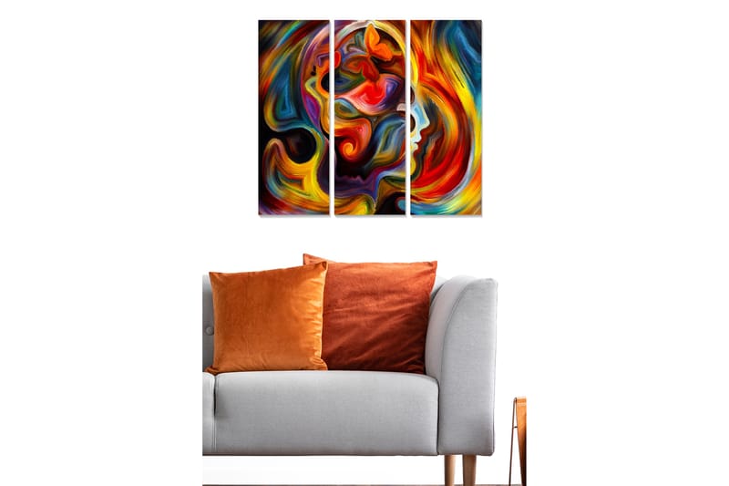 Tavla Colorful 3-Pack Flerfärgad 20X50 - 20x50 cm - Inredning - Tavlor & posters - Canvastavla