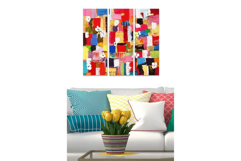 Tavla Colorful 3-Pack Flerfärgad 20X50 - 20x50 cm - Inredning - Tavlor & posters - Canvastavla