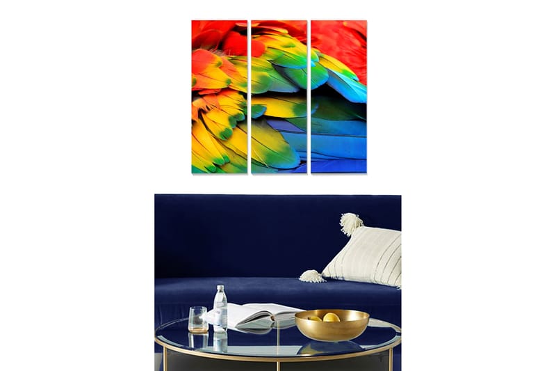 Tavla Colorful 3-Pack Flerfärgad 20X50 - 20x50 cm - Inredning - Tavlor & posters - Canvastavla