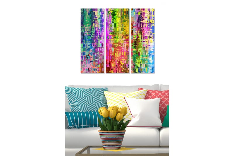 Tavla Colorful 3-Pack Flerfärgad 20X50 - 20x50 cm - Inredning - Tavlor & posters - Canvastavla