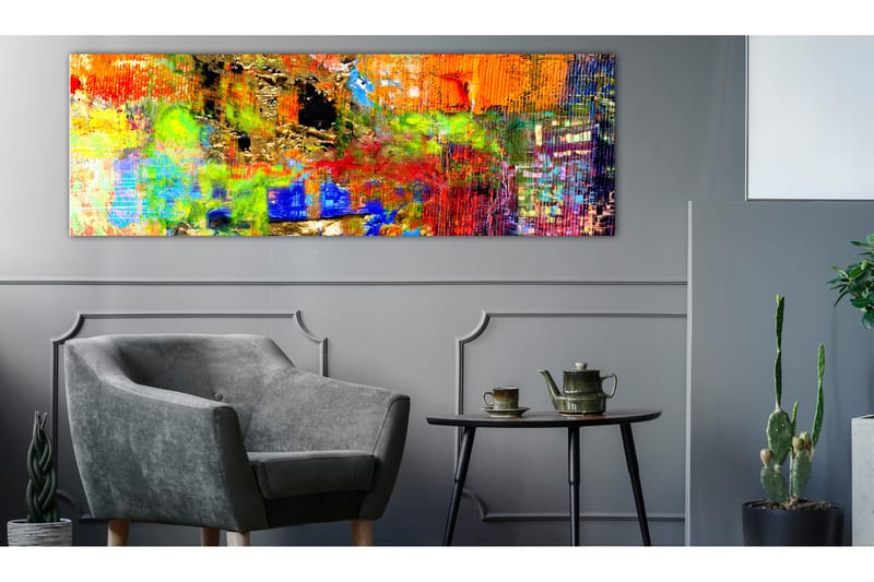 Tavla Colourful Abstraction (1 Part) Narrow 120x40 - Artgeist sp. z o. o. - Inredning - Tavlor & posters - Canvastavla