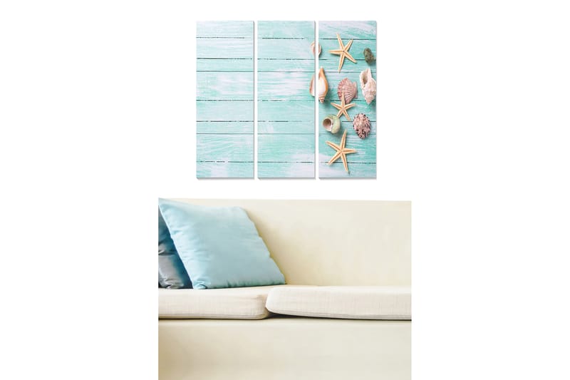 Tavla Floral 3-Pack Flerfärgad 20X50 - 20x50 cm - Inredning - Tavlor & posters - Canvastavla