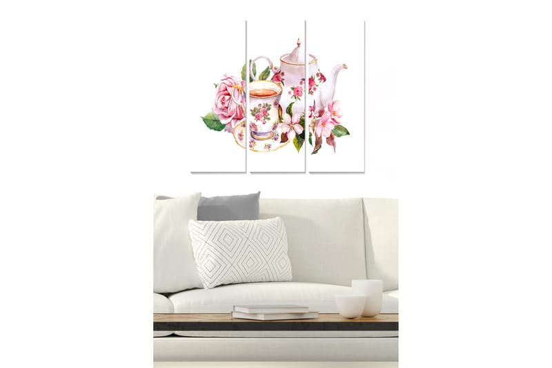 Tavla Floral 3-Pack Flerfärgad 20X50 - 20x50 cm - Inredning - Tavlor & posters - Canvastavla