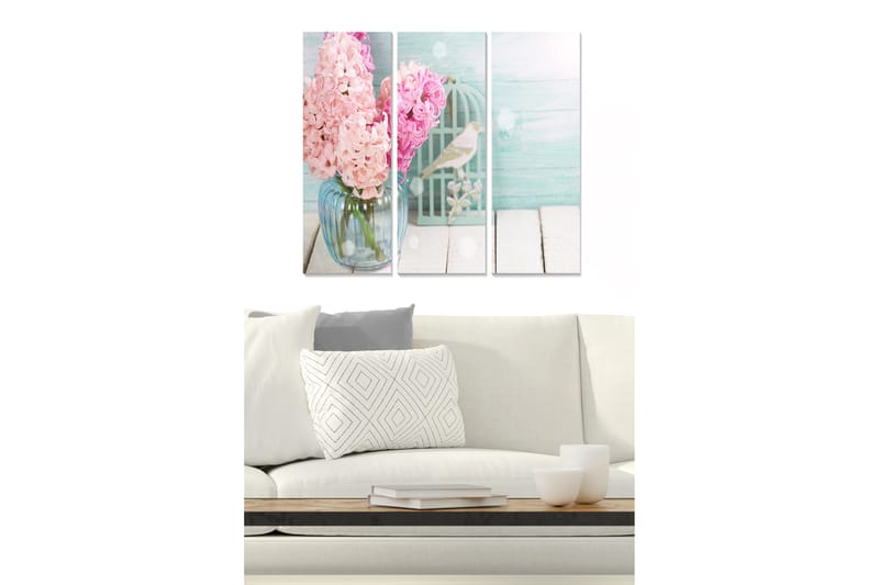 Tavla Floral 3-Pack Flerfärgad 20X50 - 20x50 cm - Inredning - Tavlor & posters - Canvastavla