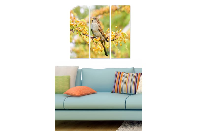 Tavla Floral 3-Pack Flerfärgad 20X50 - 20x50 cm - Inredning - Tavlor & posters - Canvastavla