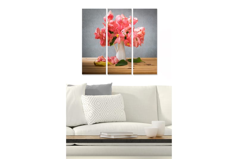 Tavla Floral 3-Pack Flerfärgad 20X50 - 20x50 cm - Inredning - Tavlor & posters - Canvastavla