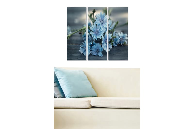 Tavla Floral 3-Pack Flerfärgad 20X50 - 20x50 cm - Inredning - Tavlor & posters - Canvastavla