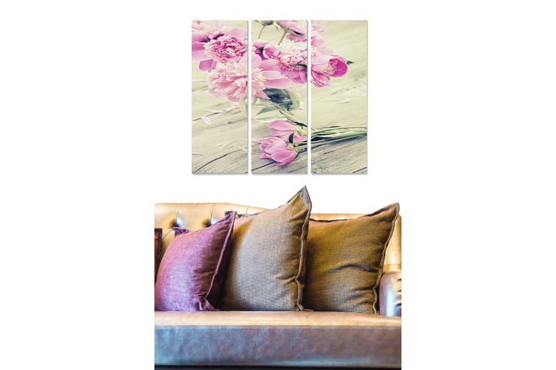 Tavla Floral 3-Pack Flerfärgad 20X50 - 20x50 cm - Inredning - Tavlor & posters - Canvastavla