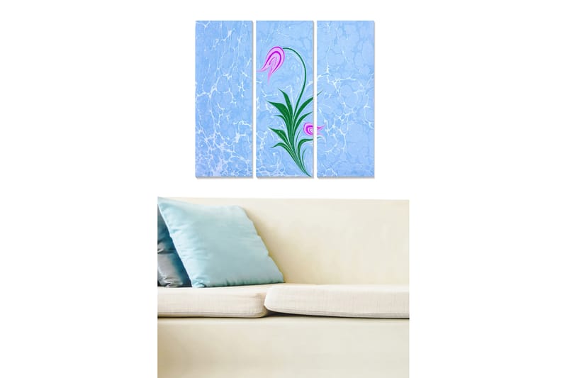 Tavla Floral 3-Pack Flerfärgad 20X50 - 20x50 cm - Inredning - Tavlor & posters - Canvastavla