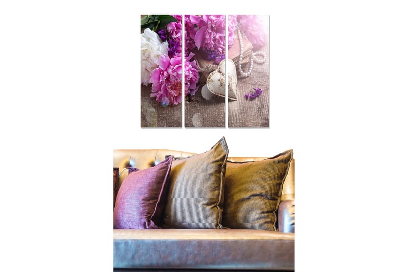 Tavla Floral 3-Pack Flerfärgad 20X50 - 20x50 cm - Inredning - Tavlor & posters - Canvastavla