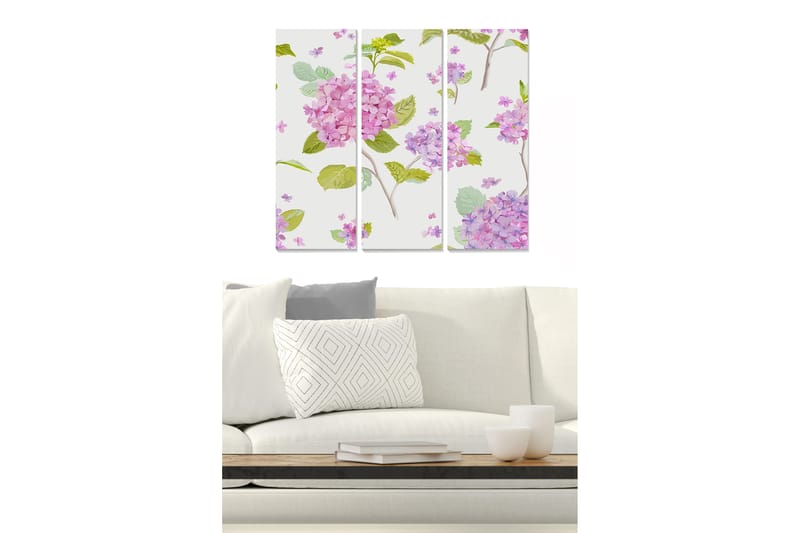 Tavla Floral 3-Pack Flerfärgad 20X50 - 20x50 cm - Inredning - Tavlor & posters - Canvastavla