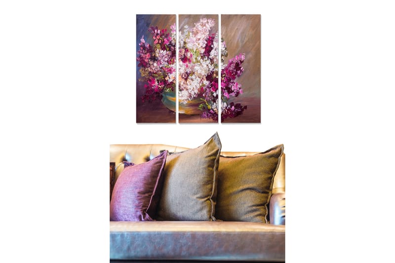 Tavla Floral 3-Pack Flerfärgad 20X50 - 20x50 cm - Inredning - Tavlor & posters - Canvastavla