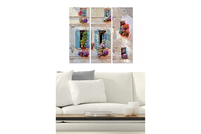 Tavla Floral 3-Pack Flerfärgad 20X50 - 20x50 cm - Inredning - Tavlor & posters - Canvastavla