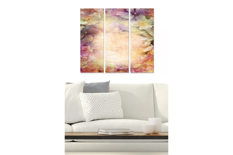 Tavla Floral 3-Pack Flerfärgad 20X50 - 20x50 cm - Inredning - Tavlor & posters - Canvastavla