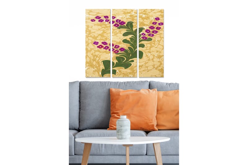 Tavla Floral 3-Pack Flerfärgad 20X50 - 20x50 cm - Inredning - Tavlor & posters - Canvastavla