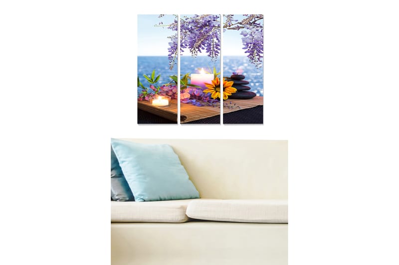 Tavla Floral 3-Pack Flerfärgad 20X50 - 20x50 cm - Inredning - Tavlor & posters - Canvastavla