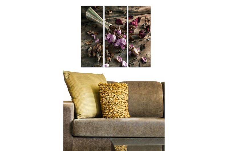 Tavla Floral 3-Pack Flerfärgad 20X50 - 20x50 cm - Inredning - Tavlor & posters - Canvastavla