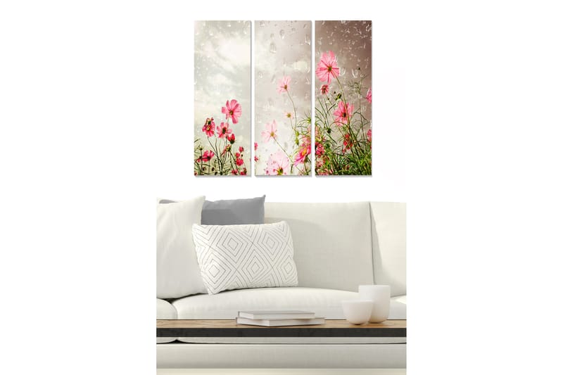 Tavla Floral 3-Pack Flerfärgad 20X50 - 20x50 cm - Inredning - Tavlor & posters - Canvastavla