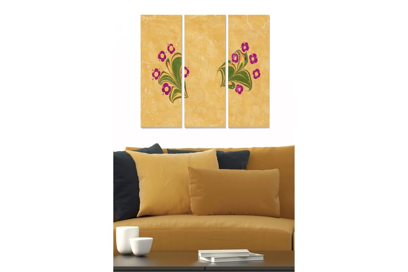 Tavla Floral 3-Pack Flerfärgad 20X50 - 20x50 cm - Inredning - Tavlor & posters - Canvastavla