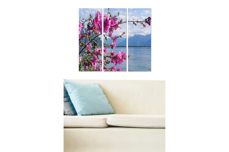 Tavla Floral 3-Pack Flerfärgad 20X50 - 20x50 cm - Inredning - Tavlor & posters - Canvastavla