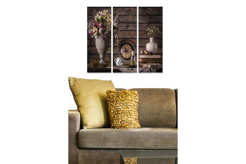 Tavla Floral 3-Pack Flerfärgad 20X50 - 20x50 cm - Inredning - Tavlor & posters - Canvastavla