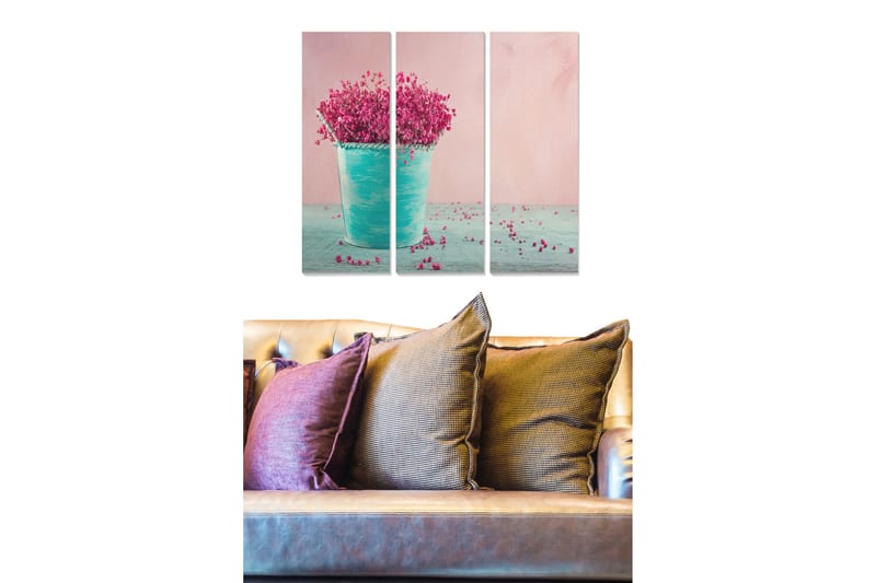 Tavla Floral 3-Pack Flerfärgad 20X50 Cm - 20x50 cm - Inredning - Tavlor & posters - Canvastavla