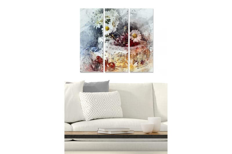 Tavla Floral 3-Pack Flerfärgad 20X50 Cm - 20x50 cm - Inredning - Tavlor & posters - Canvastavla