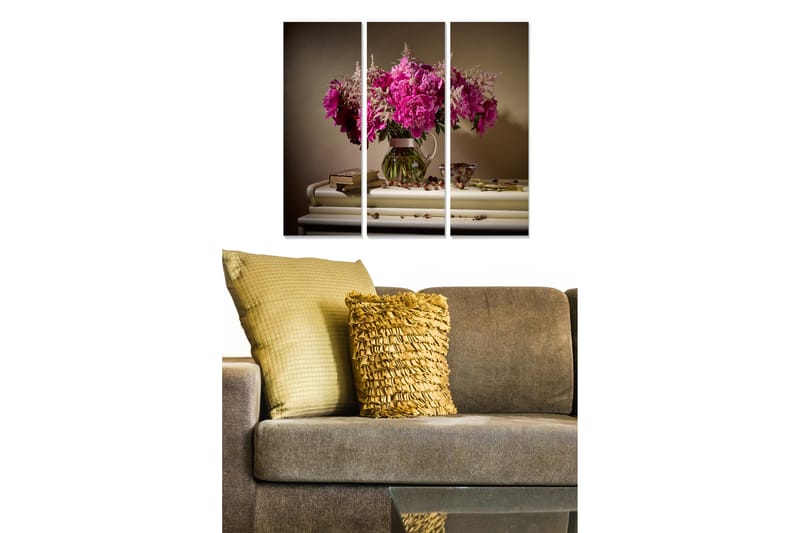 Tavla Floral 3-Pack Flerfärgad 20X50 - 20x50 cm - Inredning - Tavlor & posters - Canvastavla