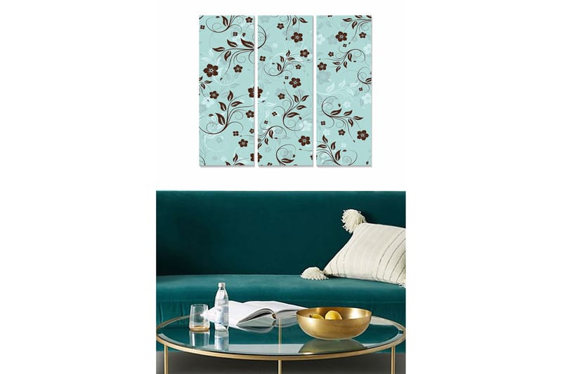 Tavla Floral 3-Pack Flerfärgad 20X50 - 20x50 cm - Inredning - Tavlor & posters - Canvastavla