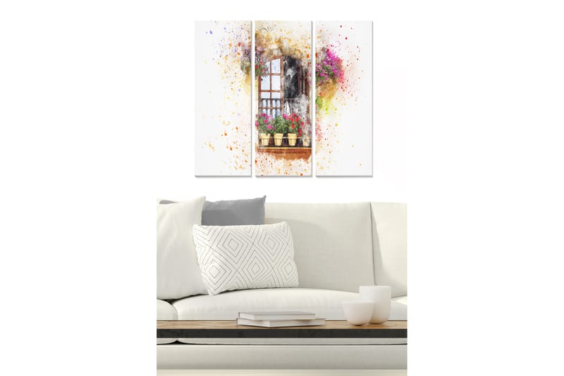 Tavla Floral 3-Pack Flerfärgad 20X50 - 20x50 cm - Inredning - Tavlor & posters - Canvastavla