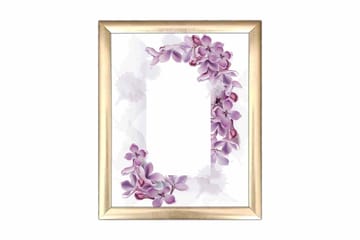 Tavla Floral Med Ram Flerfärgad 23,5X28,5 - 23,5x28,5 cm - Inredning - Tavlor & posters - Canvastavla