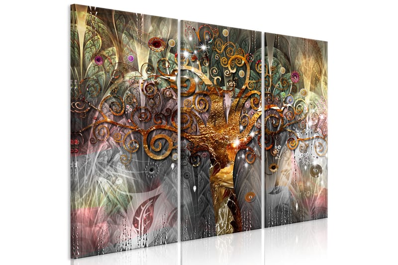 Tavla Golden Tree 3 Parts 120x80 - Artgeist sp. z o. o. - Inredning - Tavlor & posters - Canvastavla